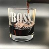 G070 Boss Lady Rocks Glass Highball Glass, Wife, Wifey, Girlfriend,