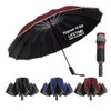 Ultimate Windproof Inverted Travel Umbrella 16 Rib with Reflective Edges,
