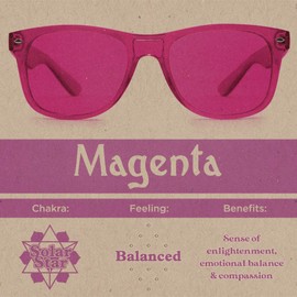 PURPLE CANYON Magenta Color Therapy Glasses for Chakra Healing, Chromotherapy, and Mood