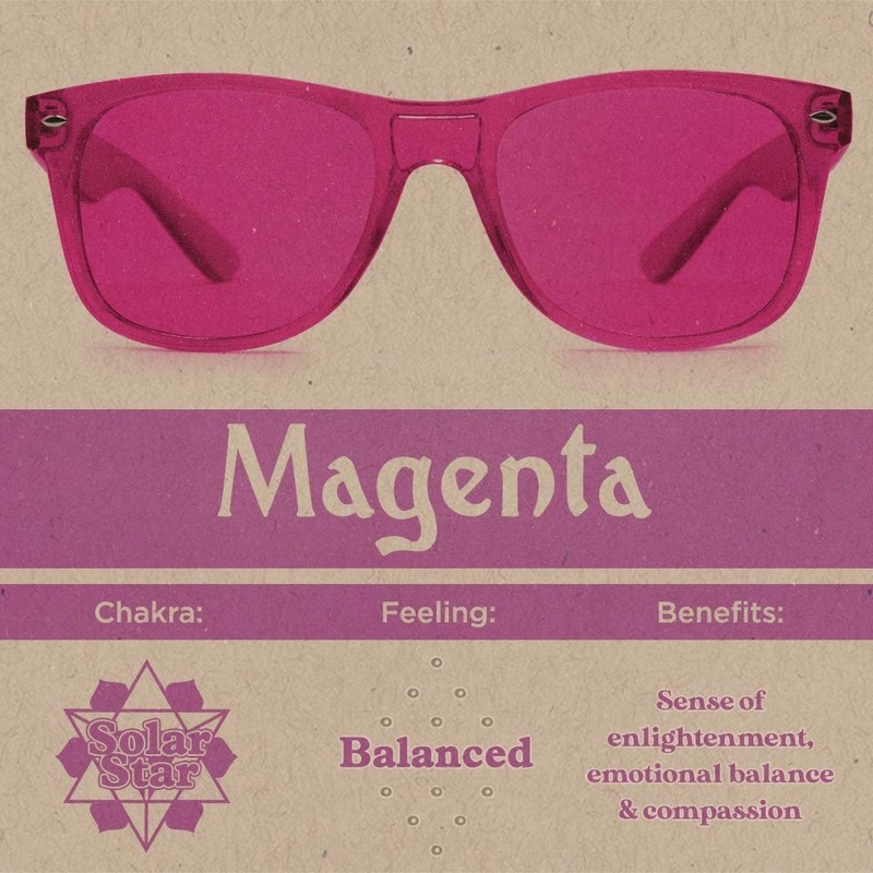 PURPLE CANYON Magenta Color Therapy Glasses for Chakra Healing, Chromotherapy,
