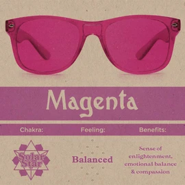 PURPLE CANYON Magenta Color Therapy Glasses for Chakra Healing, Chromotherapy, and Mood