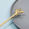 Long Handle Ice Tea Spoons Set Ice Cream Leaf Spoon
