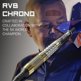 Target Darts Raymond Van Barneveld Chrono Soft Tip Darts, 95% Tungsten Dart Set, 20G | Includes Takoma Dart Wallet & Professional Dart Accessories, Pixel Tip Darts, Electronic Soft Tip Darts
