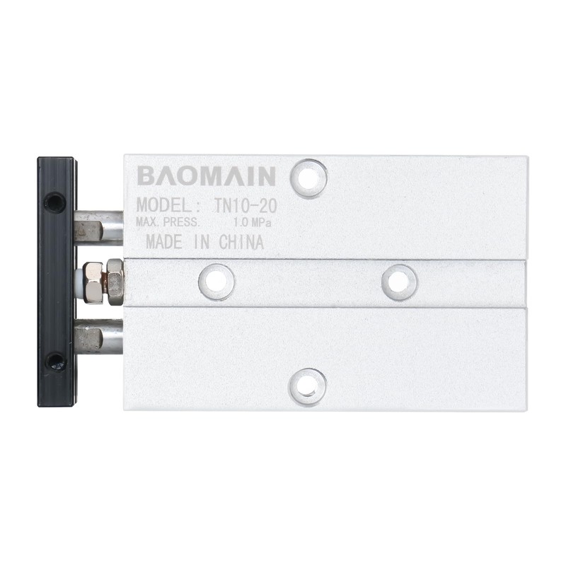 Baomain TN10x20 Double Rod Pneumatic Air Cylinder,0.39 inch(10 mm),Stroke 0.79