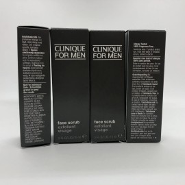Clinique NEW 4x CLINIQUE FOR MEN FACE SCRUB FOR MEN 0.5 Oz / 15 ml TRAVEL SIZE