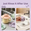 3 Pcs Cute Cat Silicone Tea Bag Squeezer, 4.13 Inch