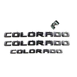 Overlay Emblem 3D Letter Side Door Rear Tailgate Badge Nameplate Compatible for 2023-2024 Colorado Set of 3Pcs (Matte Black)