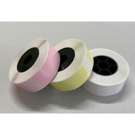 Thermal Label Roll WS-HP3LC WS-HP3LC Genuine Tape for Label Writer WS-HP3 WS-HP4 [0.6 x 1.6 inches (14 x 40 mm), 160 Sheets per Roll] White, Yellow, Pink, 3 Rolls Set of 1 Each