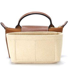 banbeln YMXD096-NEW Mini Bag Organizer Insert Backpack Tote Bag Large Inner Pocket in Bag Beige