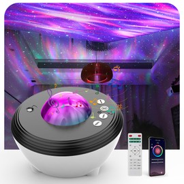 Northern Galaxy Light Aurora Projector,LED Star Projector for Bedroom Nebula Lamp, Remote Control, White Noises,Bluetooth Speaker,Night Light Galaxy Projector for Adults,Bedroom,Living Room