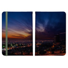 ShopQuality4U Tehran City Skyline Leather Passport Holder - for Men & Women - British Full Printed Passport Cover Case Passport Wallet