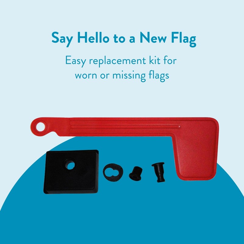Architectural Mailboxes Plastic Mailbox Flag Replacement Kit, Red