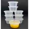 2oz Round Plastic Food Containers Lids Deli Pot or Sauce