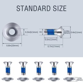 32Pcs(16Set) Snowboard Binding Screw Set - Snowboarding Mounting Screws with Snowboarding Screw Washers - Snowboard Screw Fixed Accessories for Ski Outdoor Sport Parts Replacement
