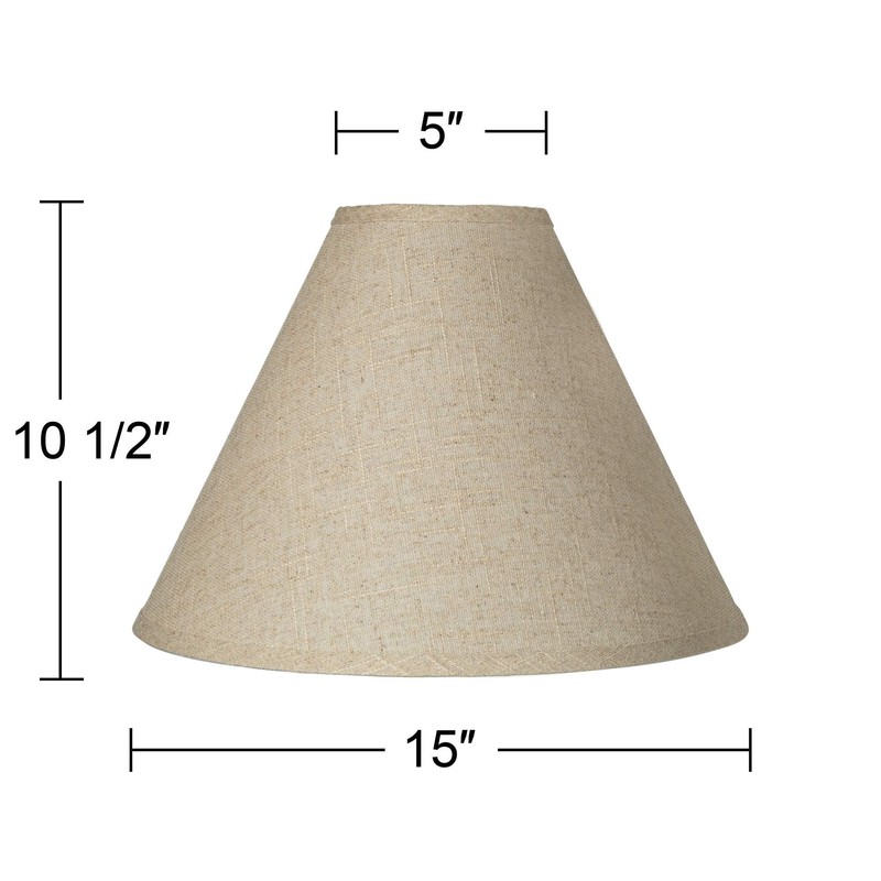 Fine Burlap Large Empire Lamp Shade 5" Top x 15"