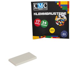 50 x Clamping Blocks Tiles Building Blocks 2 x 4 Nubs Compatible 34 Colours Free Choice of Colours (713 - White)