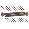 Antique Brass Flat Slotted Countersunk Head Screws, M3.5 x 50mm,