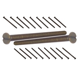 Antique Brass Flat Slotted Countersunk Head Screws, M3.5 x 50mm, (20)