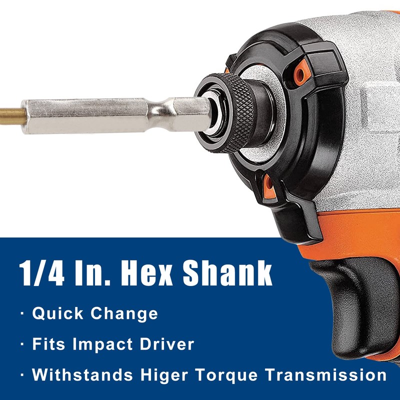 COMOWARE Titanium Twist Drill Bit Set - 10 Pcs 1/16"