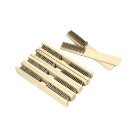 QWORK Stainless Steel Wire Brush Tooth Brushes – 24 Pack Premium Cleaning Brushes for Rust and Dirt Removal