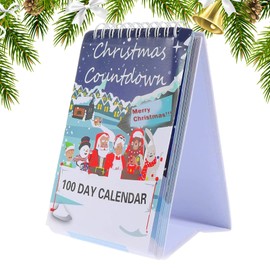 Calendar 2025 Advent, 2025 Christmas Calendar Desktop Advent, 100 Days Interactive Home Decor Wall Art Desk Centerpiece for Tabletop Holiday Birthday