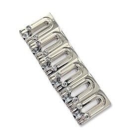 AxLabs String Surfer Brass Roller Strat Replacement Saddles | Narrow 2 1/16" Spacing