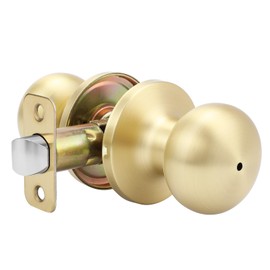goldenwarm Gold Interior Door Knob, Privacy Door Knob, Gold Bedroom Door Knobs, Door Knobs Interior Bulk, Privacy Door Knobs for Bedroom or Bathroom(1 Pack)