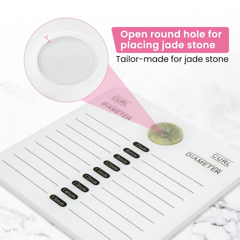 Weimob False Eyelashes Holder Stand with Scale Jade Stone and