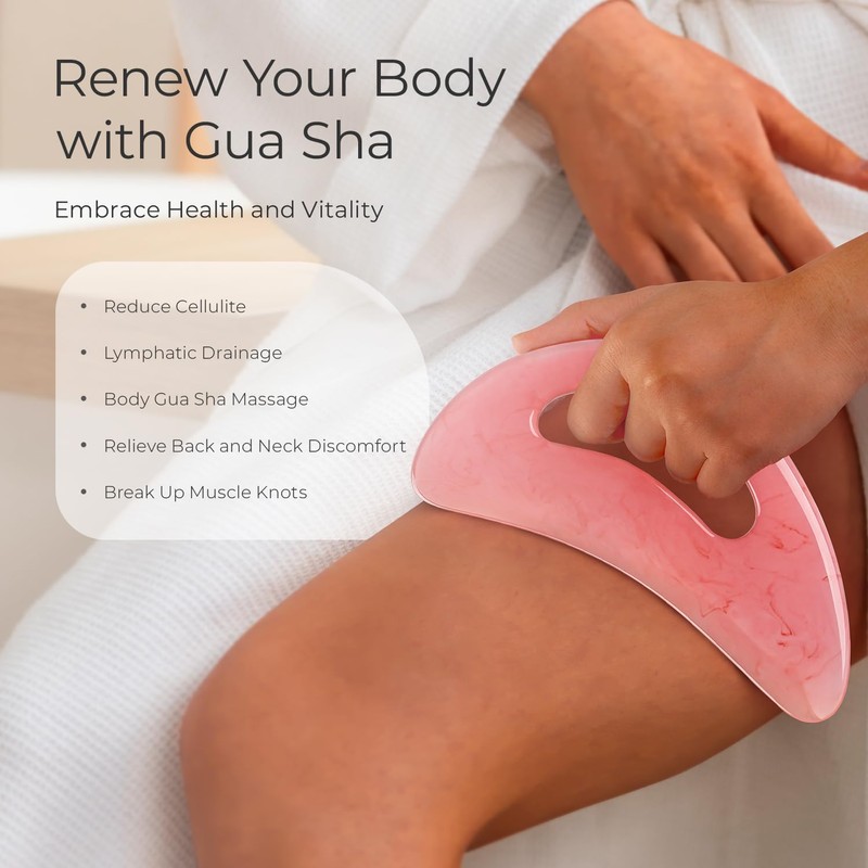 Scienlodic Gua Sha Massage Tool with Handle (Resin) Larger Guasha