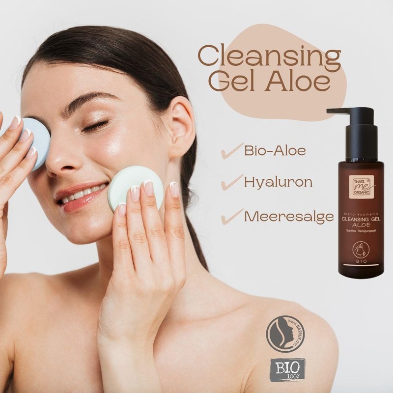 Organic Cleansing Gel Aloe - Gentle Cleansing Gel with Anti-Ageing