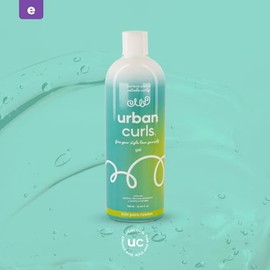 URBAN CURLS Gel 960 ml para Definir Rizos – Fijación Natural y Sin Frizz – Hidratación y Suavidad – Sin Sulfatos, Parabenos, Siliconas ni Aceites Mine