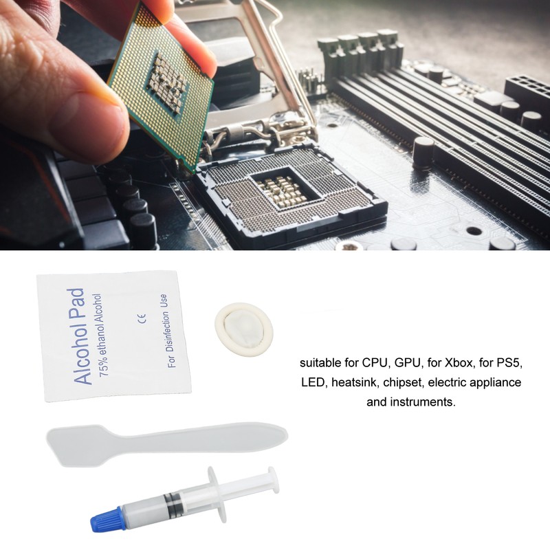 5Pcs Thermal Paste 3.2W/m.k Metal Free Safe Strong Adhesion Thermal