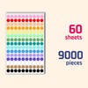 9000 Pack - 10mm Coloured Dot Stickers, Sticky Dots Labels