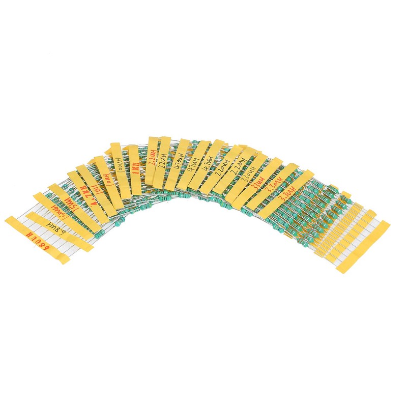 200Pcs φ0510 DIP Chromatic Ring Inductor Assortment Kit Set Tolerance
