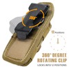 LIVANS Tactical Flashlight Pouch Holster, Rotatable Flashlight Holder Belt Clip