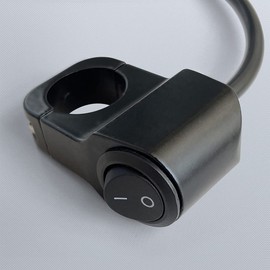 Greluma 1 x 22 mm (7/8 inch) Motorcycle Handlebar Switch, ATV Handlebar Headlight Switch, Aluminium Alloy Rocker Switch for Motorcycle, Light Bicycle, Headlight