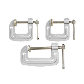 SK11 C Clamp Set, Maximum Mouth Width 1.0 inches (25 mm) x 2 Pieces, 2 Inches (50 mm) x 1 Piece