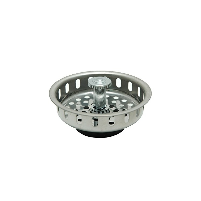 Replacement Basket Strainer for Kitchen Sink Strainers, Stainless Steel, Rubber
