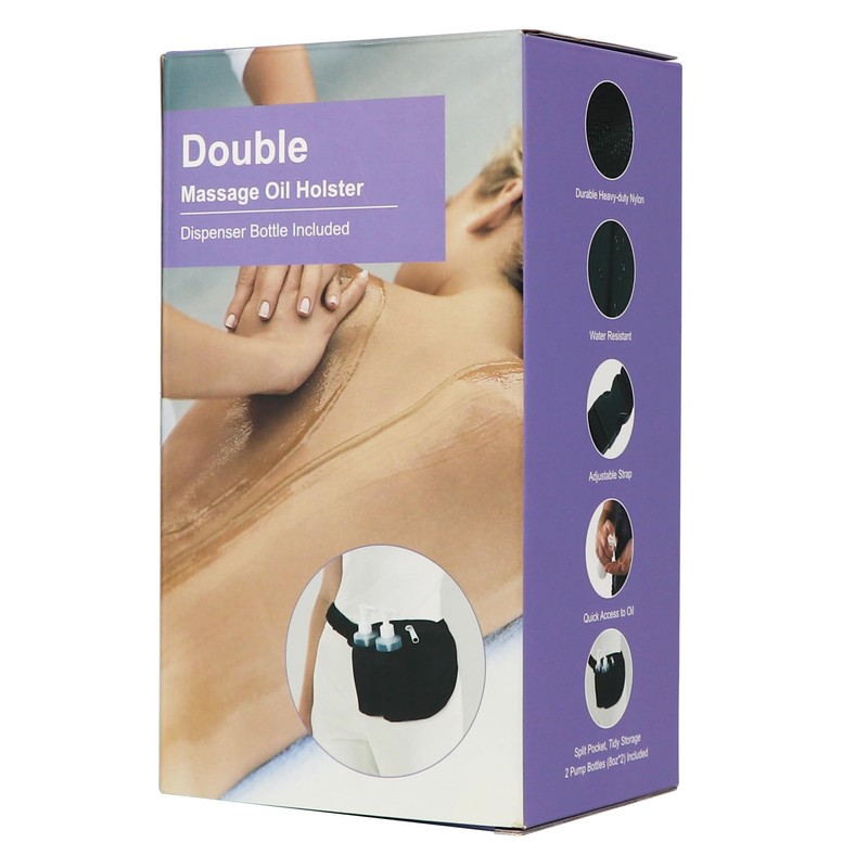 Master Massage Double Bottle Massage Oil Holster Bag-Adjustable Bottle Cream