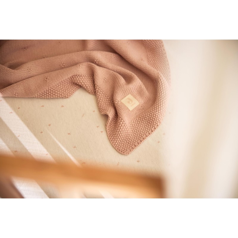 Jollein Spannbettlaken Jersey - Twinkling, Wild Rose - 70/75x140/150cm -