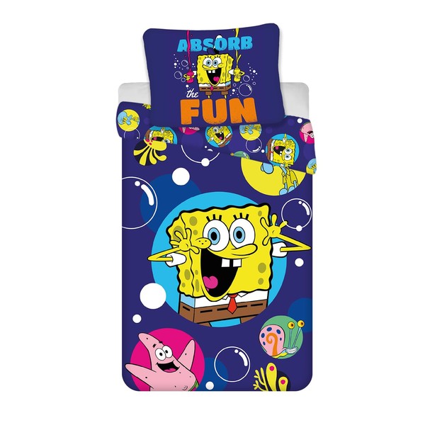 SpongeBob SquarePants Cot Size Bedlinen Set 100x135cm + Pillowcase 40x60cm,