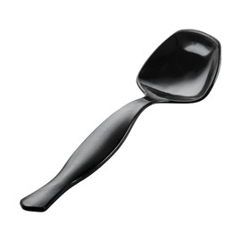 Restaurantware-Cater Tek 8 Inch Serving Spoons, 10 Disposable Spoons For Catering - Ergonomic Handle, Heavy-Duty, Black Plastic Food Spoons, Elegant, For Weddings, Buffets, Or Catering Events