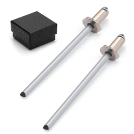 JERBOR Nos Dash Rosette Rivets For GM Ford Chrysler VIN Door Tag With Box | 2PCS Stainless Steel Rosette Rivets With Storage Box