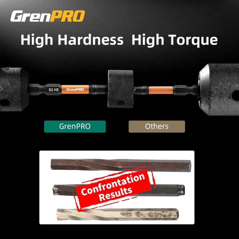 GRENPRO Allen Wrench Drill Bit Set 22pc Hex Set, Impact