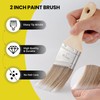 Mister Rui 3-Pack 2 Inch Angled Paint Brushes, Short Handle