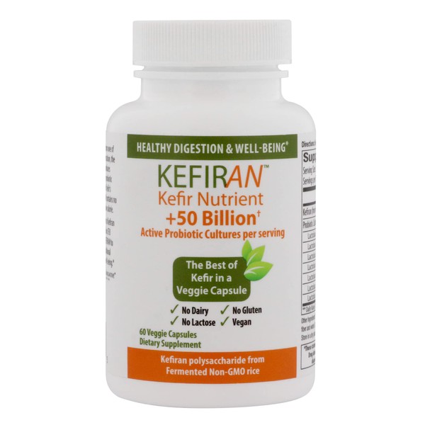Lane Innovative - Kefiran, Vegetable Capsules, Kefir Nutrient + 50