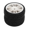 2PCS RC Racing Tire Plastic Wheel Hub and Rubber Tire
