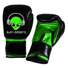 Bay® Discount Green Alien Children's Boxing Gloves 2, 4, 6, 8 oz Sweet Extraterrestrial Mini Boxing Gloves Kids Junior Youth Black Green UZ OZ Children's Boxing Gloves Small Headphones Cool