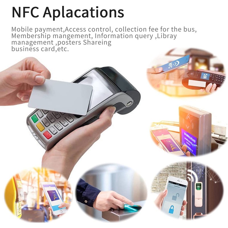 NFC Cards, PVC White NTAG215 Tag, Blank 504 Bytes NFC