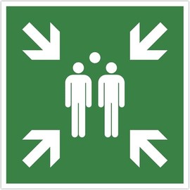 Exacompta 67120E collection point sign 30 x 30 cm with hanger made of UV-resistant PVC signs warning sign sticker door sign